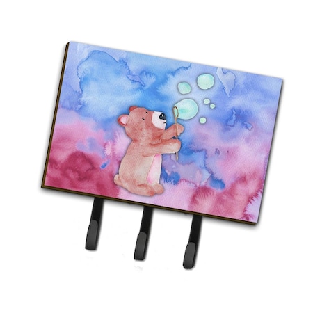 Carolines Treasures Bear & Bubbles Watercolor Leash or Key Holder BB7347TH68